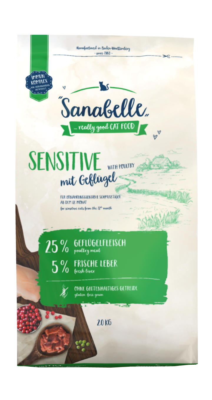 Sanabelle Katzen-Trockenfutter Sensitive Geflügel